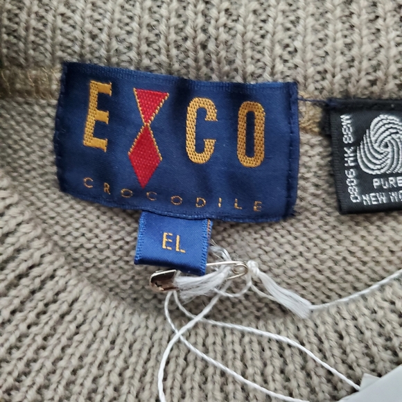 EXCO Crocodile 100% Wool Sweater for Men. - Picture 7 of 10